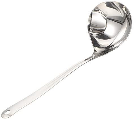 FONDOTIN Suppenkelle Mit Sieb Aus 304 Edelstahl Ölfilterlöffel Mit Ausguss Großer Multifunktionaler Schöpflöffel Für Fettfreie Suppe Und Küche
