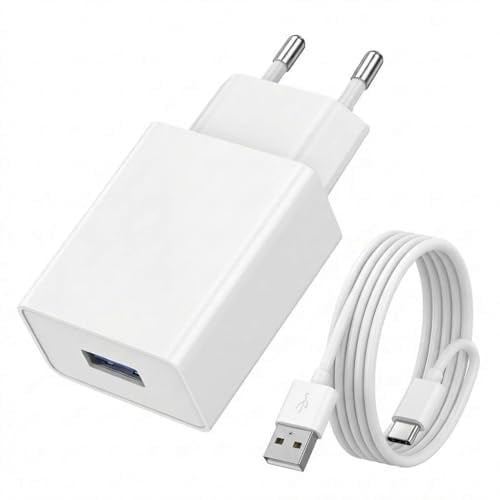 Chargeur USB C 5V 2A Adaptateur Universel Câble 1,5M Charge Rapide Inclus | Adaptateur charge rapide compatible iP-hone, Sam Galaxy, H-uawei, Ho-nor, Xi-aomi et autres téléphones Android