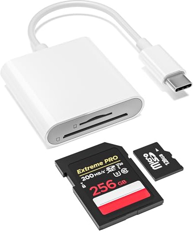 YOFEEPOP USB-C SD Kartenleser, 2-in-1 SD MicroSD Adapter für iPhone | SDHC & SDXC Unterstützung • Plug & Play • Für Smartphone, iPad, MacBook & Laptop • Kamera & Wildkamera geeignet