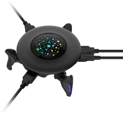 Soleilux Tastatur und Maus Konverter für Switch 2, PS4, Xbox Series X/S und PC, RGB Beleuchtung, Plug & Play Adapter, Kompaktes ABS Design