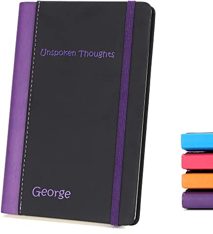 CustomDesign.Shop Personalisierter Hardcover-Notizbuch | Schaffen Sie ein ganz einzigartiges Geschenk | Individuell bedruckt Geschenkidee (Violett)