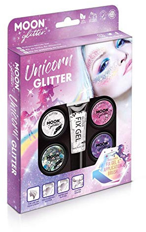 Unicorn Glitter Boxset by Moon Glitter - Cosmetic Festival Makeup Glitter for Face, Body, Nails, Hair, Lips