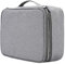 TsunNee Elektronische Tasche Organizer, tragbare Elektronik-Zubehör-Aufbewahrungstasche für Kabel Adapter Powerbank Speicherkarten Externe Festplatte mit 2 Fächern (Grau, S-24 x 17,5 x 9cm)
