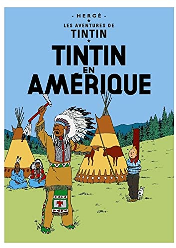 Moulinsart Carte postale album de Tintin: Tintin en Amérique 30071 (10x15cm)