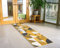 Bravich Modern Geometric Pattern Very Long Hallway Hall Runner Narrow Rugs Custom Length Grey Mustard Stair Carpet Mats 60x180CM (2'X6')