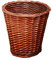 GLP Woven Wicker Trash Can Rattan Waste Paper Basket,Household Round Garbage Can Rubbish Bin Whitout Lid,Decorative Storage Basket for Bedroom Kitchen Office A