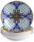 vancasso Jasmin - Juego de cuencos de porcelana para pasta y sopa, 920 ml, apilables, resistentes a las roturas y a las grietas, juego de 4, estilo marroquí