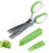 Herb Scissors, Kitchen Shears with 5 Blades and Cover, Multipurpose Cutting Herb Stripper, Kitchen Shears Dishwasher Safe, Kitchen Scissors for Cutting Vegetables, Green