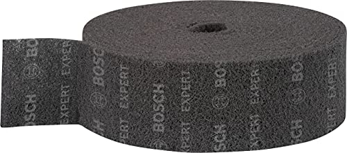 Bosch 1x Rouleaux en non-tissé EXPERT N880 (pour Tôles en acier, Acier inoxydable, Largeur 115 mm, Longueur 10 m, moyen S, Professional Accessoire Ponçage manuel)