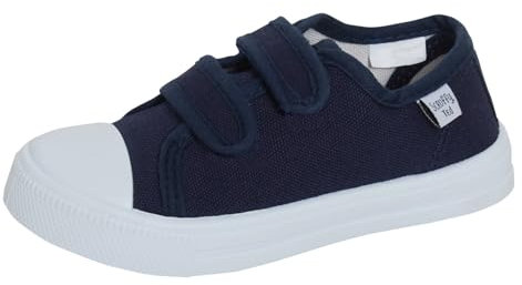 Kids Canvas Shoes Boys Trainers Girls Pumps Unisex Easy Fasten Plimsolls Casual Shoes Navy 7 UK Child