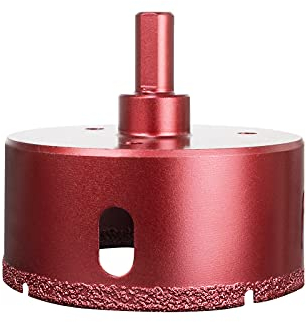 Meccion Diamond Drill Bit Brazed Core Hole Saws, Performance Hollow Hole Cutter for Glass/Tile/Granite/Marble/Porcelain (75mm)
