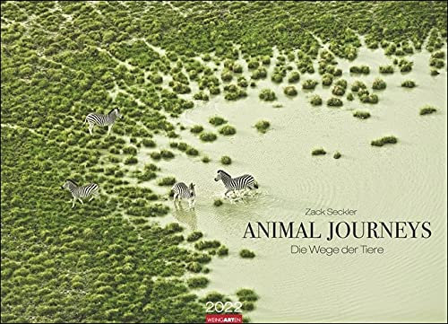 Die Wege der Tiere - Animals Journeys - Kalender 2022- Weingarten-Verlag - Wandkalender mit fantastischen Luftbildern - 68 cm x 49 cm