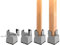 RCHYFEED Verstellbare Betterhöhung Möbelerhöhung 5cm mit Schraubklemme, Beige Betterhöher 2 Zoll Schwerlast Stuhlerhöhungen, 4 Stück Möbelerhöher für 0,8-1,6 ''Breite Quadrat & Runde Stuhlbein, Grau