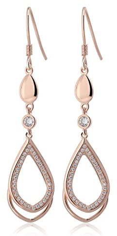 Meissa Boucles d'oreilles pendantes pour femmes boucles doreilles creoles or femme fantaisie boucles d'oreilles argent bijoux cadeaux pour Mères Petite amie, Or rose