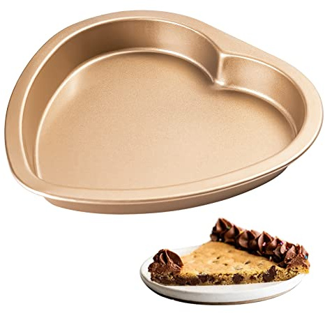 Yomvzake Herzförmige Kuchenform, 20,3 cm, hohles Backblech, Kuchenblech für Valentinstag, Kuchen, Kekse, Backen
