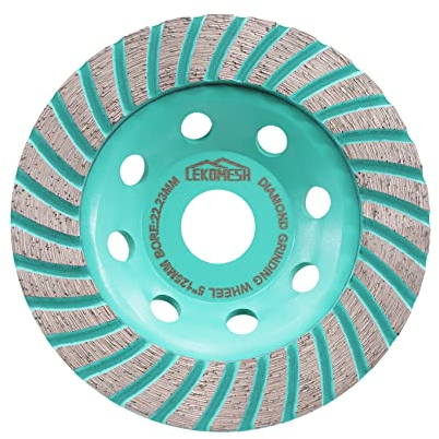 Diamant Schleifscheibe 125mm - Turbo-Segmente Diamant Schleiftopf für Beton, Granit, Marmor, Mauerwerk, Betonschleiftopf, LEKOMESH