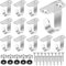 Mikqky 12 ganci da soffitto a parete, in acciaio inossidabile, adatti per appendere appendiabiti, sciarpe, borse, ecc