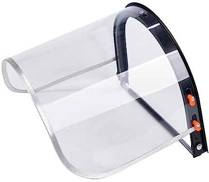 Perfeclan Ersatz-Gesichtsschutz und Halterung, PVC-Visier für Schutzhelm, langlebiger Adapter mit selbsteinstellendem Federspanner, ersetzt