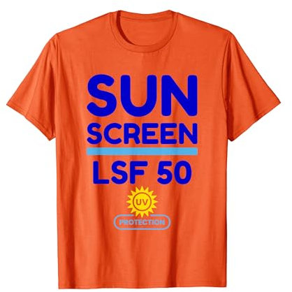 Sonnencreme LSF 50 Kostüm für Urlaub & Karneval Sonnencreme T-Shirt