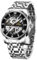 aswan watch Automatik Uhr Herren-Skelett Glasboden Römische Zahlen Diamant Zifferblatt-Mechanische Armbanduhren mit Edelstahlarmband