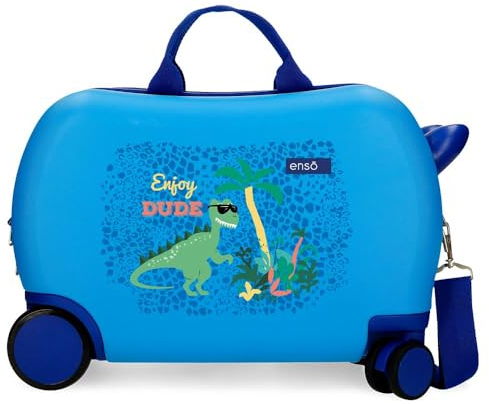 Enso Dino Maleta Infantil Azul 45x31x20 cms Rígida ABS 24,6L 1,8 kgs 4 Ruedas Equipaje Mano