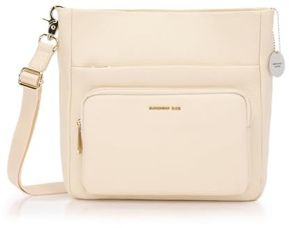 Mandarina Duck Mellow Leather Crossover, Damen, Almond