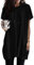 Dokotoo Kapuzenpullover Damen Hoodie Sommer Kurzarm mit Kapuze Pullover Sweatshirt Tops Oversize Tshirt Lässig Einfarbig T-Shirts Oberteile Schwarz 2XL