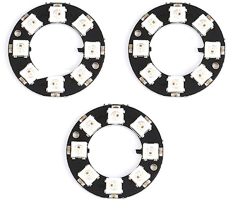 3er-Pack RGB LED-Ring 8x WS2812B 32mm 5V kompatibel mit Arduino, Raspberry Pi