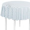 LILENO HOME Tischdecke abwaschbar als Meterware 140 cm rund (Schnittkante) in Blockstreifen Light Blue Motiv - Wachstuchtischdecke wasserabweisend ideal als Tischtuch