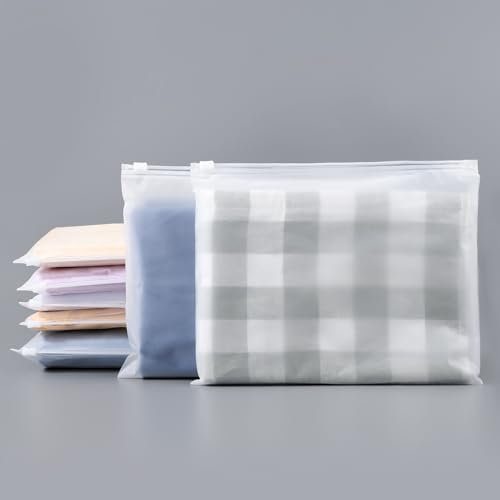 Svaldo Borse da viaggio, 25 pezzi, 25 x 20 cm, trasparenti smerilate, impermeabili, per biancheria intima, cosmetici (senza fori di ventilazione)