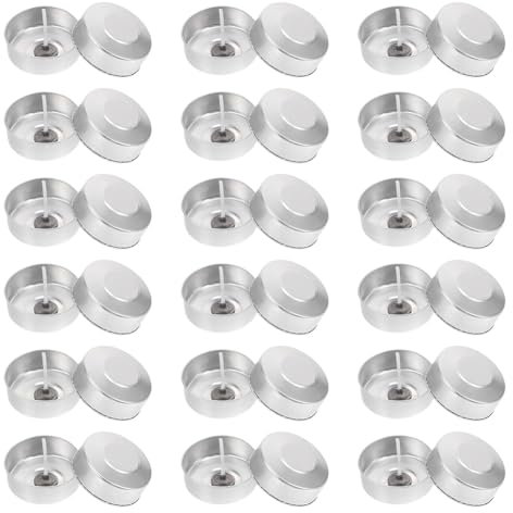 momend 100 Juegos de Velas de Té de Aluminio, Vasos, Estuches para Velas, Estuches Vacíos, Recipientes de para Velas con Mechas para Velas Artesanales DIY