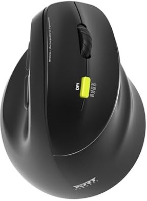 Port Designs Ergo Mouse Right Handed Wireless 2.4Ghz Bluetooth Rechargeable USB-C