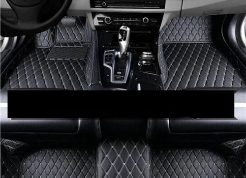 ZSQWRFRG Fußmatten Auto Auto Fußmatten Für Accord 7 7th 2003-2007 Auto Teppich Leder Matte Wasserdicht Teppich Set Innen Teile Auto Zubehör Gummimatten Auto(LHD Black Beige)