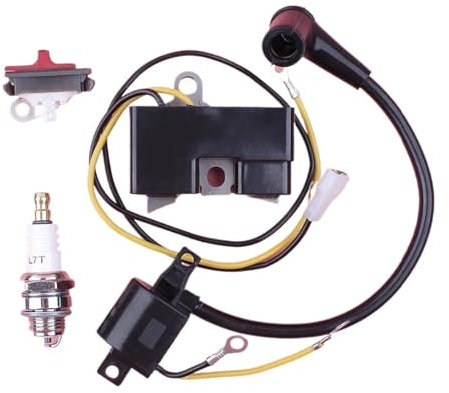 LAERNPU Módulo de Bobina de Encendido for Husqvarna 61, 66, 162 y 266, Repuesto de Motosierra Jonsered 630 y 670, bujía de Tipo Antiguo, Interruptor de Parada.