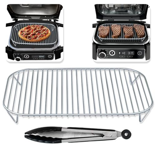 1 barbecue pour Ninja Woodfire - En acier inoxydable - Compatible avec les barbecues d'extérieur et fumoirs Ninja - Accessoires de barbecue électriques d'extérieur faciles à nettoyer - Pour barbecue