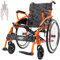 VOCIC U31 Silla de ruedas plegable ligera de hasta 150 kg, diseño de doble freno, con autopropulsión para personas mayores (17,5 kg), silla de ruedas de viaje con rueda trasera grande de 60 cm, color