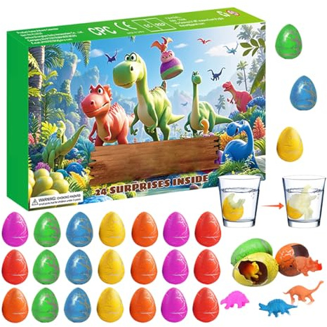 Dinosaurier Adventskalender - 24 Tage Weihnachten Countdown Überraschung Spielzeug | Aktivitäten für Kinder Kinder Kinder Home School Party Dekoration