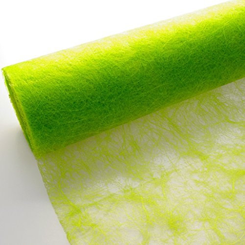 Sizoflor Tischband - 25 Meter Rolle + 100 Dekoherzen Gratis (20cm Breite, Maigrün)