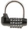 5 Zifferblatt Buchstaben Kombination Vorhängeschloss Code-Lock, Schwarz