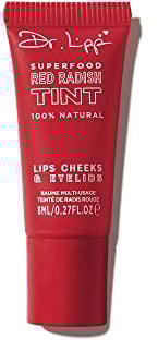 DR. LIPP Superalimento Tinte de rábano rojo. 4 en uno. Brillo de labios, tinte de labios, rubor de mejillas, brillo de ojos con color. 100% natural. 0.27fl.oz/8 ml.