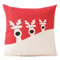 Nunbee Kissenbezug Weihnachtsdeko bettwäsche Platz Dekorative Akzente Setzen Fall Sofa zierkissen Hirsch Elch Weihnachtsmann Nikolaustag Glocke Elf Rentier Rudolph Festive, Elch 1 45 * 45cm