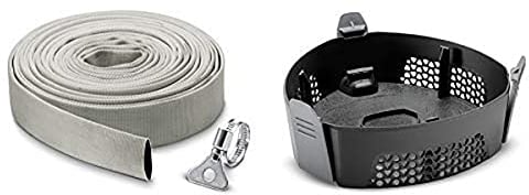 Kärcher Gewebeschlauchset 1, 1/4 Zoll (10 m) & 2.997-201.0 Vorfilter (geeignet für Tauchpumpen, klein) mehrfarbig
