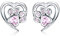AdronQ 3 Farben Real 925 Sterling Silber Pfote Hund Footprint Ohrstecker Blau & Pink Ohrringe für Frauen Hochzeitsschmuck