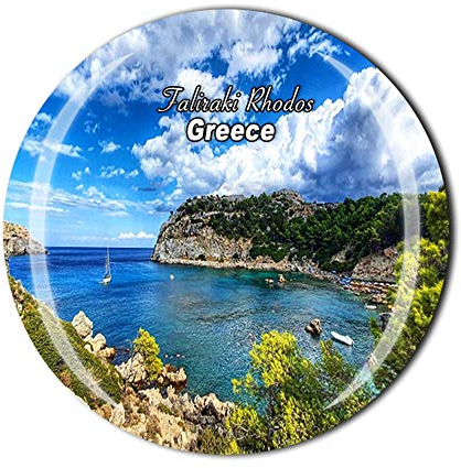 Faliraki Rhodos Griechenland Kühlschrankmagnet Reise-Souvenir Geschenk Zuhause Küche Kühlschrank Dekoration Magnetaufkleber Kristall-Magnet-Kollektion