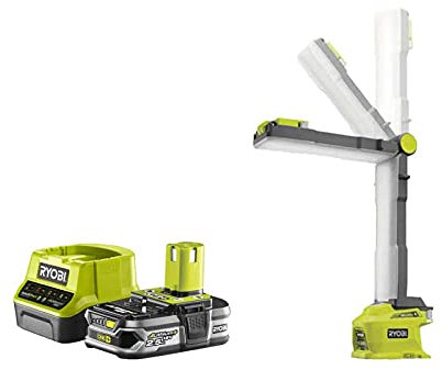 Pack RYOBI Lampe LED modulable 850 lumens 18V One+ R18ALF-0-1 Batterie 2.5Ah - 1 Chargeur rapide RC18120-125