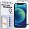 REY Protector de Pantalla Curvo para iPhone 12 Mini 5.4, Negro, Cristal Vidrio Templado Premium, 3D / 4D / 5D, Anti Roturas