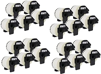 Top Fresh 20 Rollen Kompatibel DK22205 62mm x 30.48m Endlosetiketten Ersatz für DK-22205,Kompatibel für QL-500/QL-550/QL-570/QL-580N/QL-650TD/QL-700/QL-710W/QL-800/QL-810W/QL-1050/QL-1060N/QL-1100
