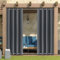 Outdoor Curtains for Garden Patio Gazebo Pergola,Waterproof,Windproof,Blackout Thermal Insulated Double Grommet(Top and Bottom) Outdoor Curtains for Garden Patio Door(2 Panel,52*94,Dark Gray)