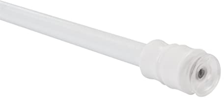HUGG - Klemmfix -fx.7- ausziehbare Scheibenstange - ohne Kleben oder Bohren - 80-120 cm lang, weiß, 1 Stück