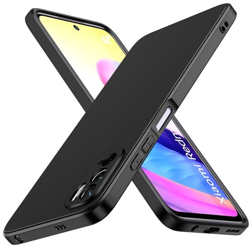 ivoler Negro Mate Funda para Xiaomi Redmi Note 10 5G / Xiaomi Poco M3 Pro 5G con Protección de Cámara, Carcasa Protectora Antigolpes, Ultrafina Suave TPU Silicona Caso Delgada Anti-Choques Case